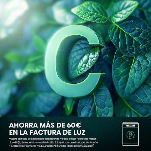 Thumbnail 9 de Hisense HS643C90X lavavajillas de libre instalación con secado automático y capacidad para 16 servicios