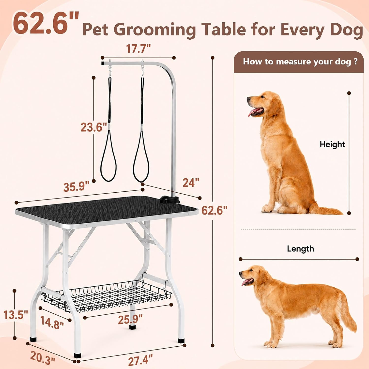 Detalle de Yaheetech Pet Grooming Table 36-inch