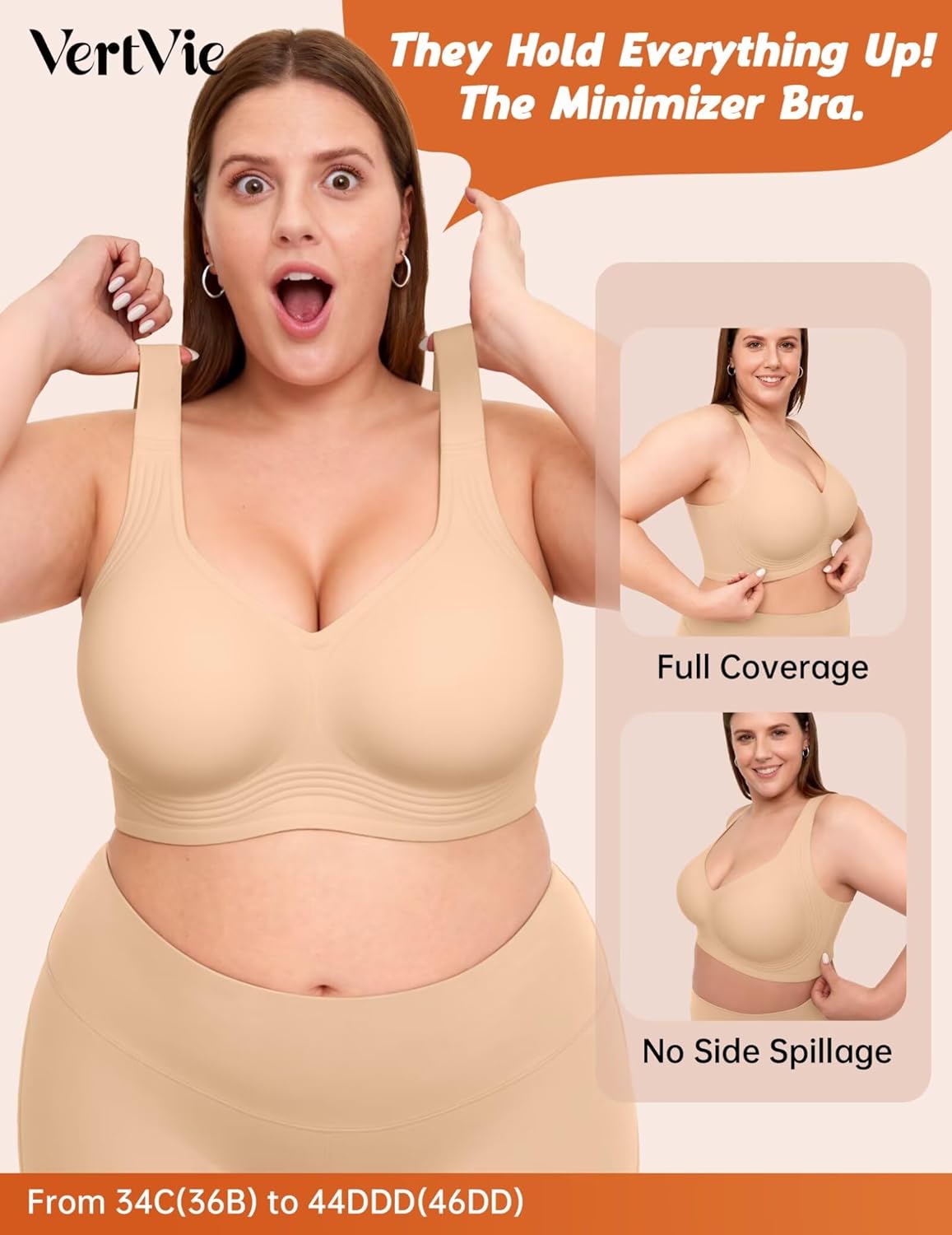 Detalle de Vertvie Gel Bra XL, full support and coverage