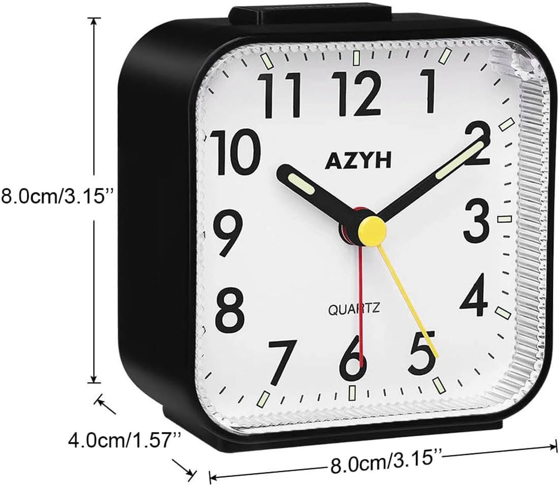 Thumbnail 6 de Azyh Analog Alarm Clock: Silent, Light-Illuminated, Battery-Operated Travel Companion