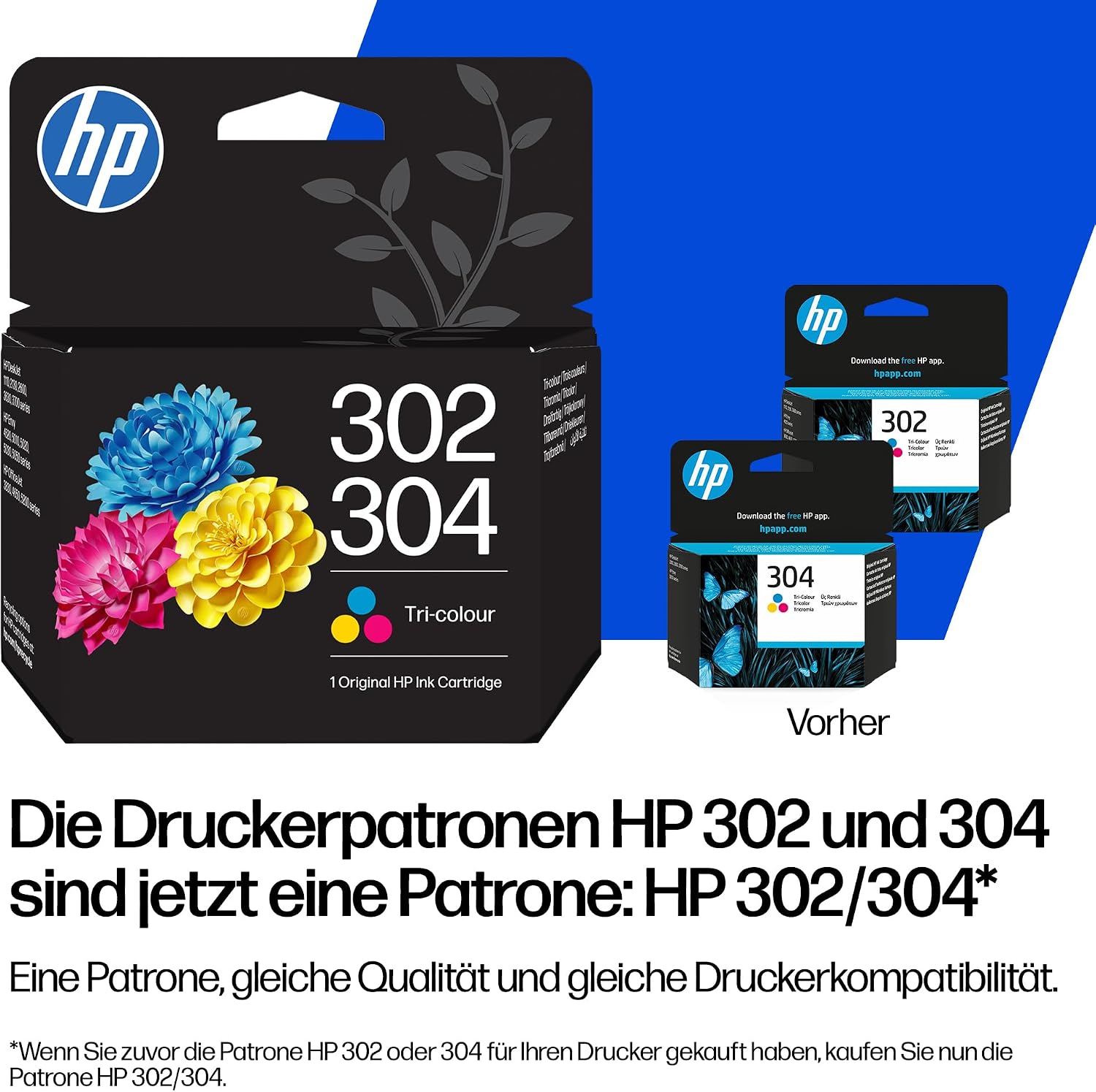 Detalle de HP 302/304 Schwarz/Farbe – Original Druckerpatronen 2er-Pack