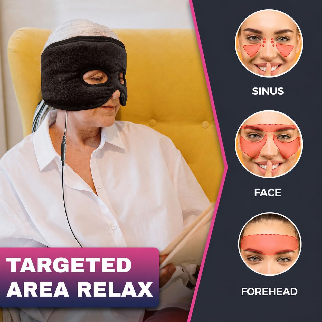 Thumbnail 4 de CREATRILL SIN100-10C Heated Sinus Mask for Face & Eyes, 3 Heat Levels