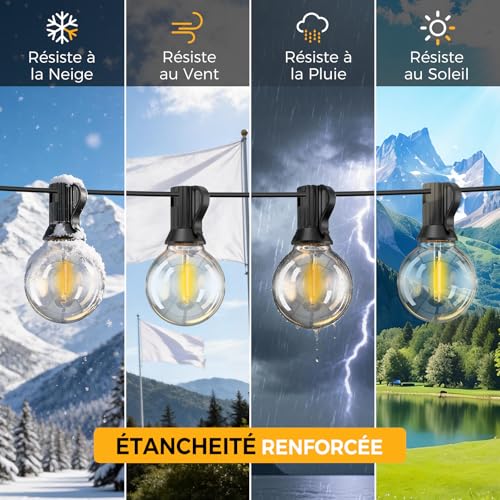Thumbnail 7 de Guirlande Lumineuse Exterieure 33,3M - G40 LED avec App & Télécommande par Roravilila