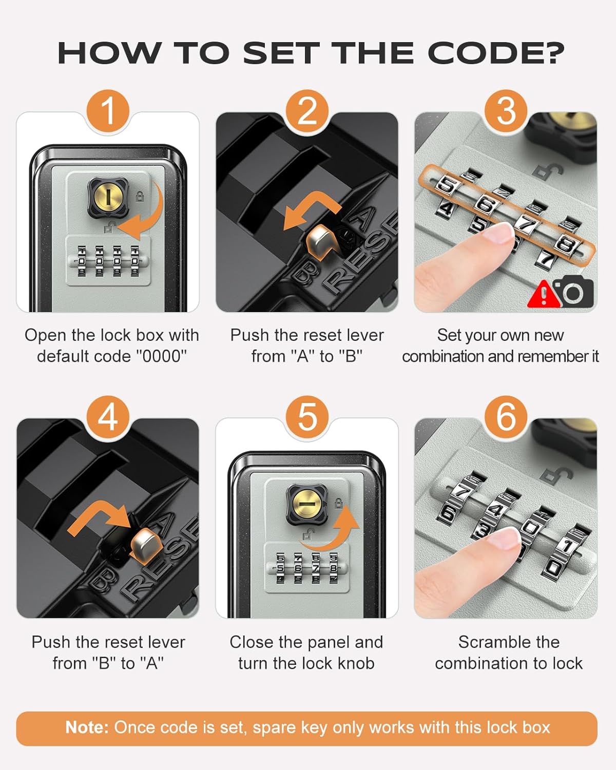 Thumbnail 6 de Mohard Key Safe Wall Mounted 4-Dial