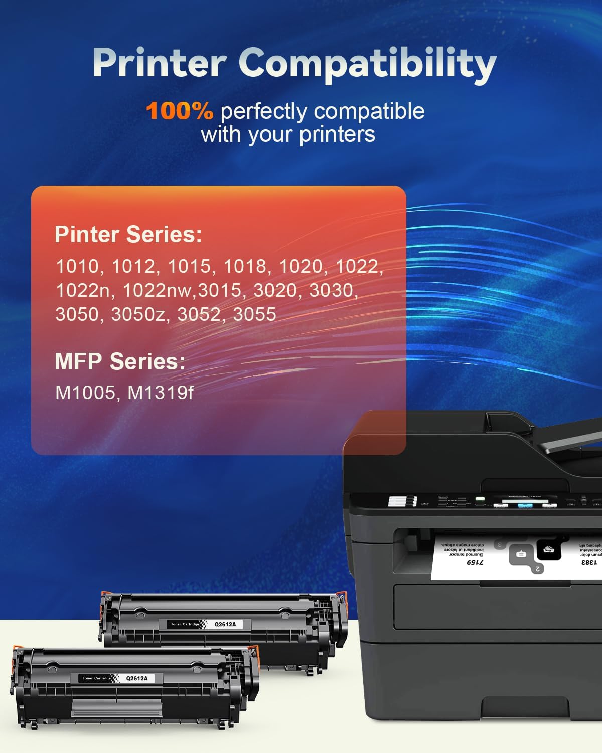 Thumbnail 1 de Skydo Q2612A 12A Black Toner Cartridge 2-Pack, Up to 2,000 Pages Each