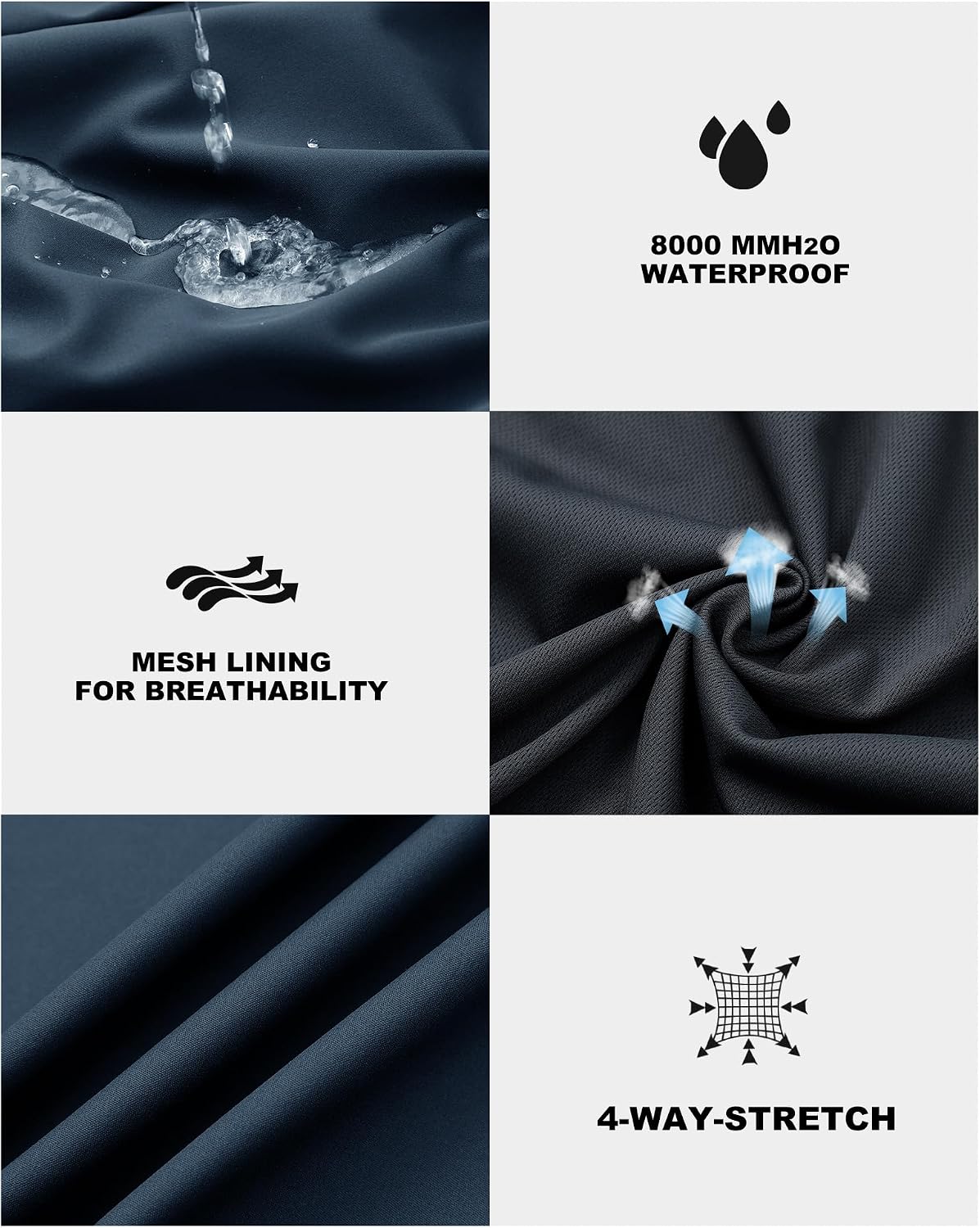 Detalle 2 de Outdoor Ventures Damen Softshelljacke – wasserdicht, winddicht und flexibel für Übergangszeiten