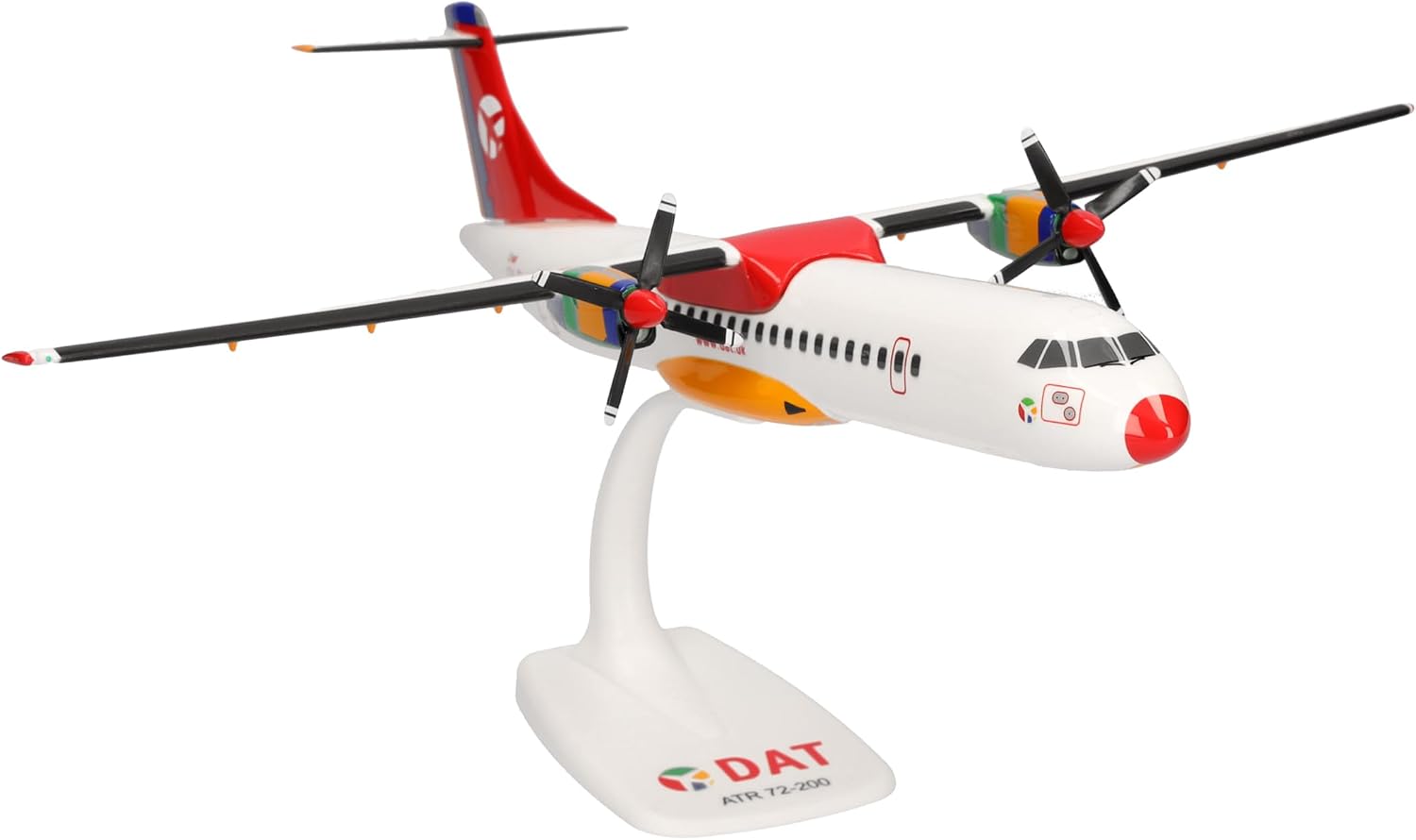 Detalle de Herpa Snap-Fit DAT ATR-72-200 – model samolotu 1:100 z podstawką