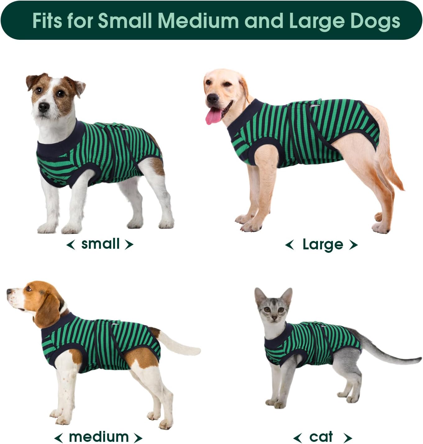 Thumbnail 2 de Kuoser Dog Surgery Recovery Suit (Green, XL) – Post-Op Comfort and Licking Prevention