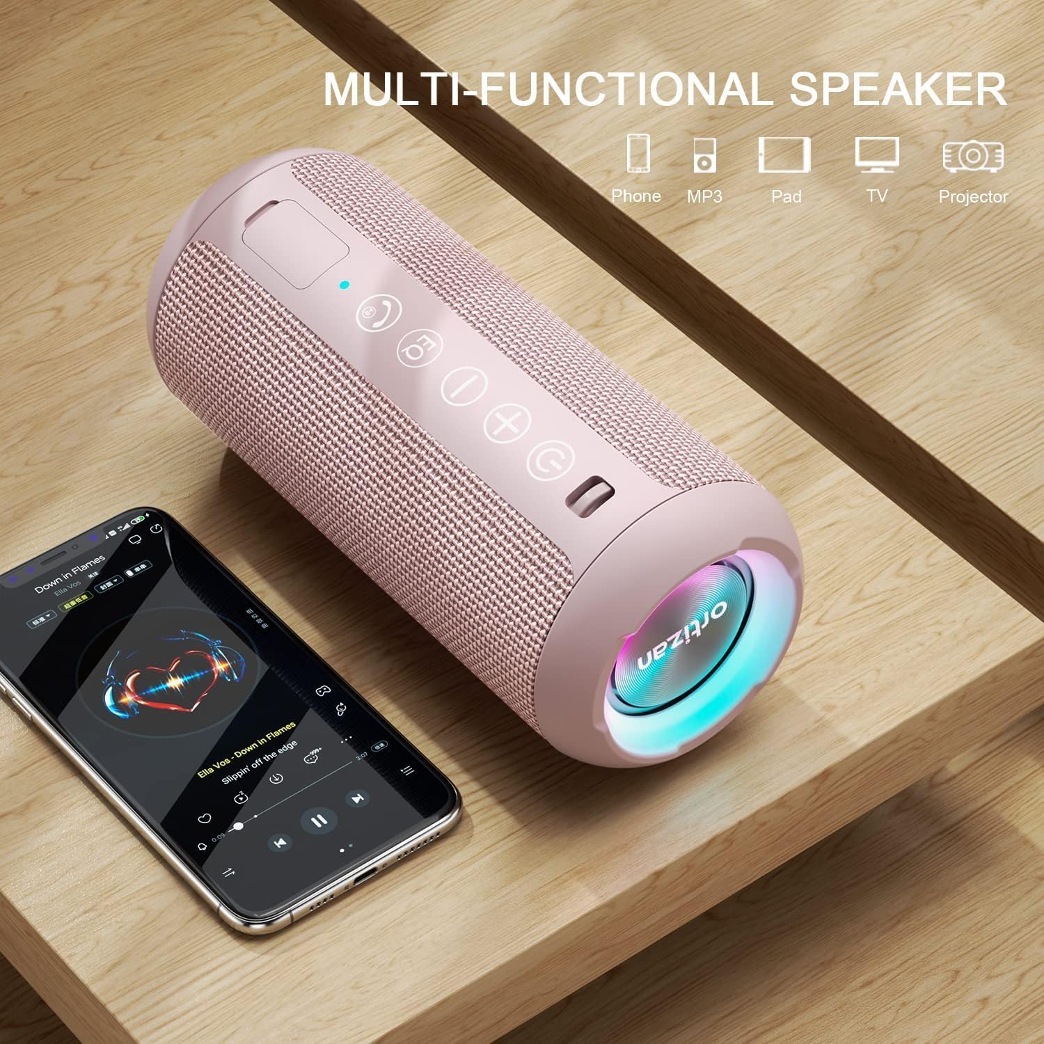 Thumbnail 5 de Ortizan Bluetooth Speaker | IPX7, 30H, BT 5.3, Dual Pairing & RGB Lights