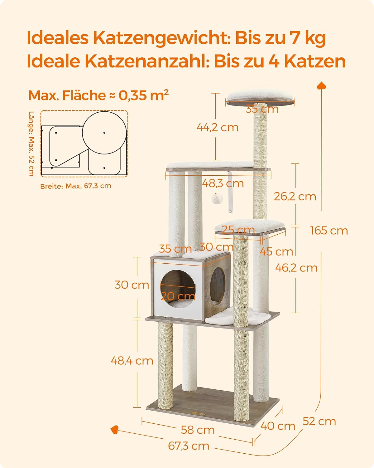 Thumbnail 5 de Feandrea Kratzbaum 165 cm