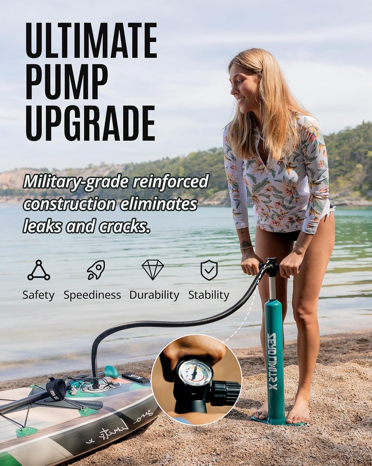 Thumbnail 4 de ZLX SUP Board (320 cm) mit Sitz – aufblasbares Stand up Paddle Board für Erwachsene & Anfänger