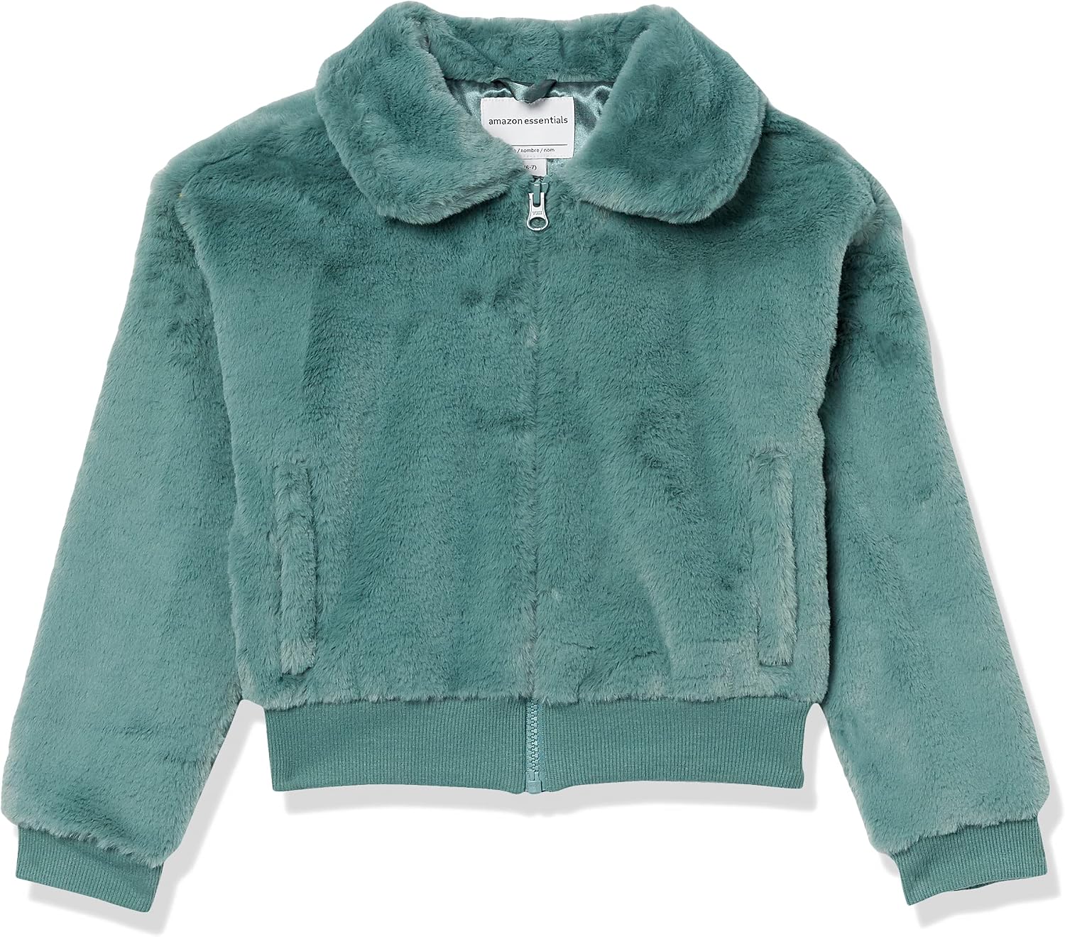 Detalle de Amazon Essentials Cropped Faux Fur Jacket