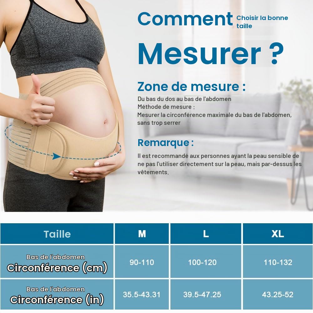 Thumbnail 1 de AUYAO 5703742 zwangerschapssteunriem, verstelbaar, XL, ademend mesh