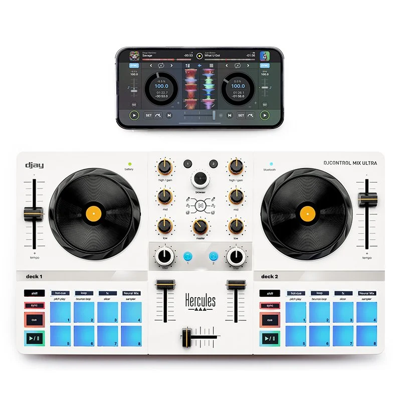 Hercules DJControl Mix Ultra controlador DJ portátil e inalámbrico