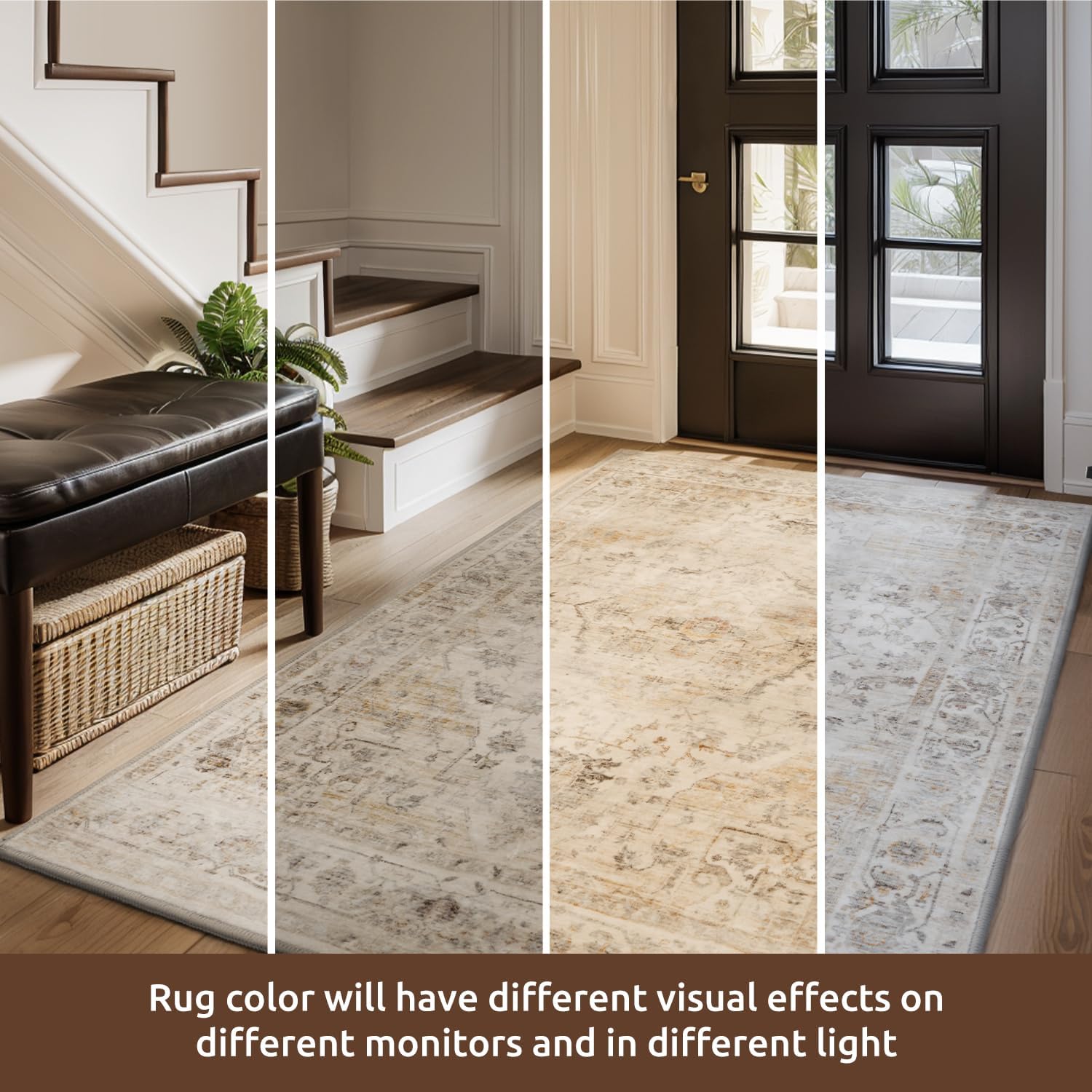 Thumbnail 4 de AMOAMI Area Rug 9x12 Vintage Soft Beige carpet