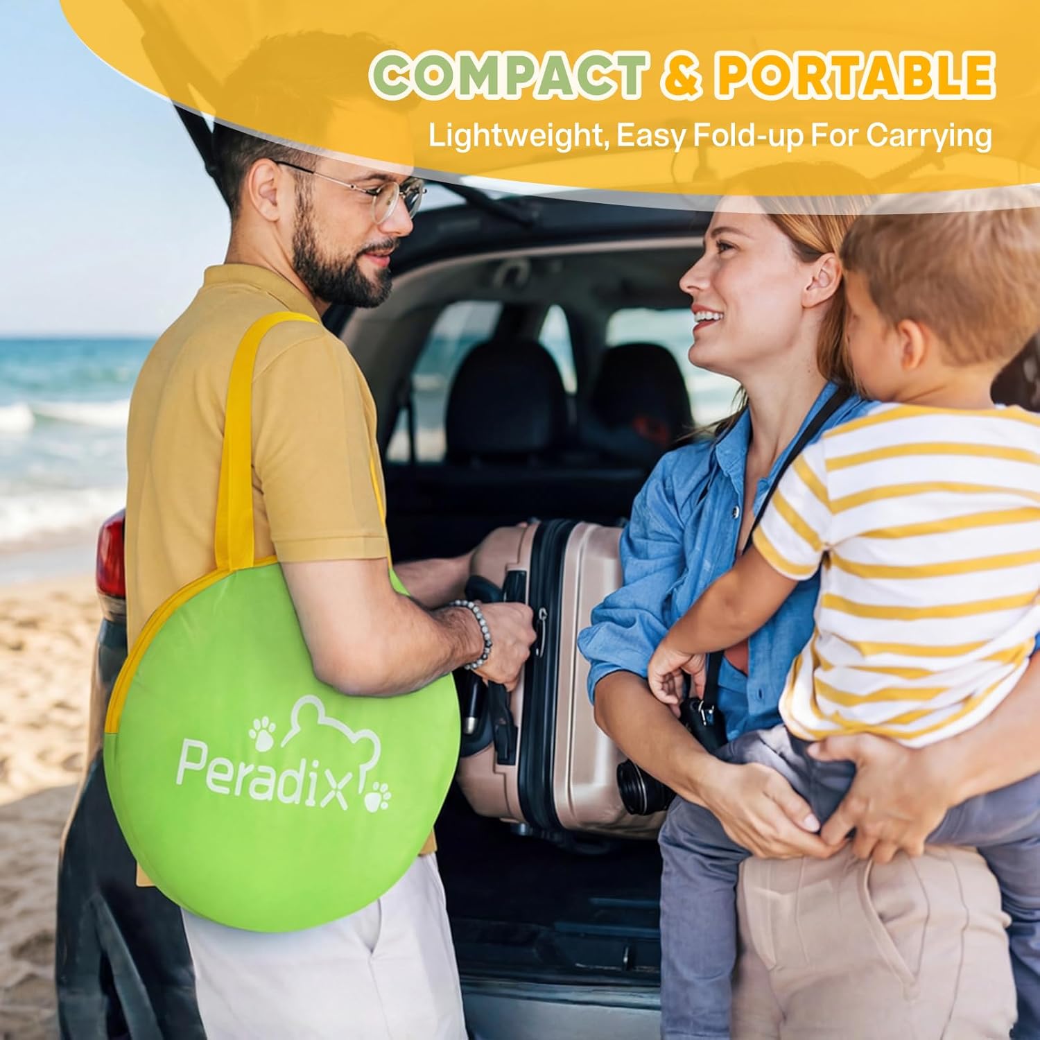 Thumbnail 5 de Peradix 4 in 1 Pop Up Baby Planschbecken – Mobiler Babypool mit UV-Schutz, Zelt, Moskitonetz und Bällebad