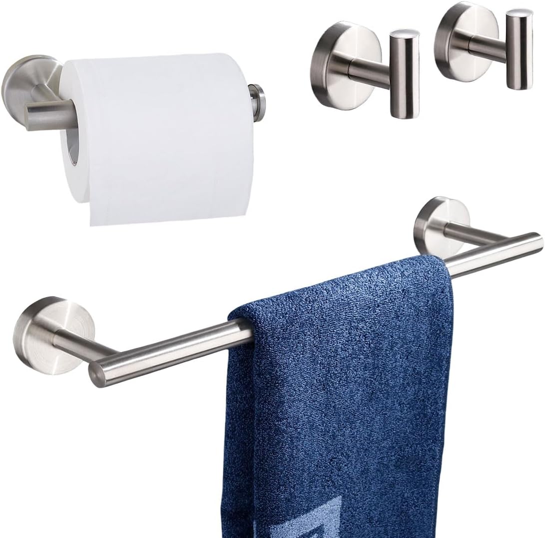 Thumbnail 6 de Betadistor Towel Rail Wall Mounted 5-Piece Bathroom Accessories Set