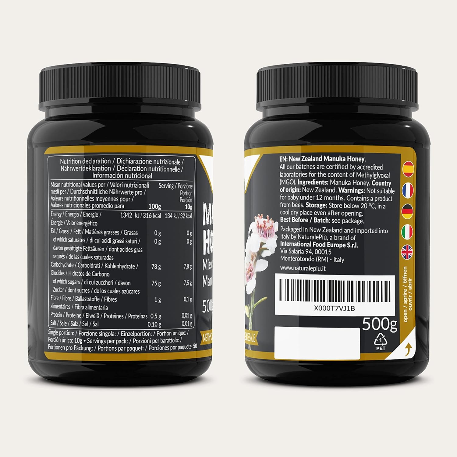 Thumbnail 1 de NaturalePiù Manuka-Honig 400+ MGO (500 g) – aus Neuseeland getestet auf Methylglyoxal