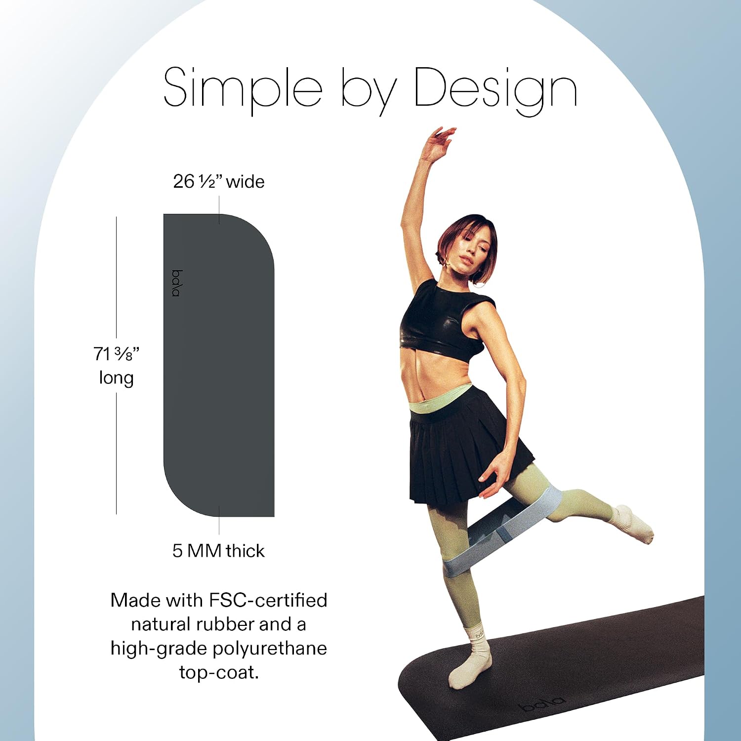 Detalle 2 de Bala Yoga Mat Non‑Slip Exercise Mat for Home 🧘♀