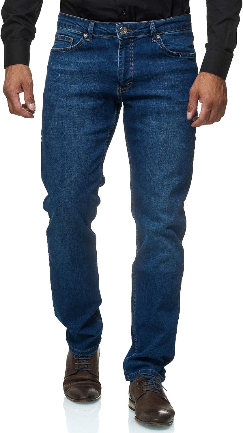 Thumbnail 6 de JEEL Herren-Jeans Regular-Fit Straight-Cut mit Stretch – Basic Washed