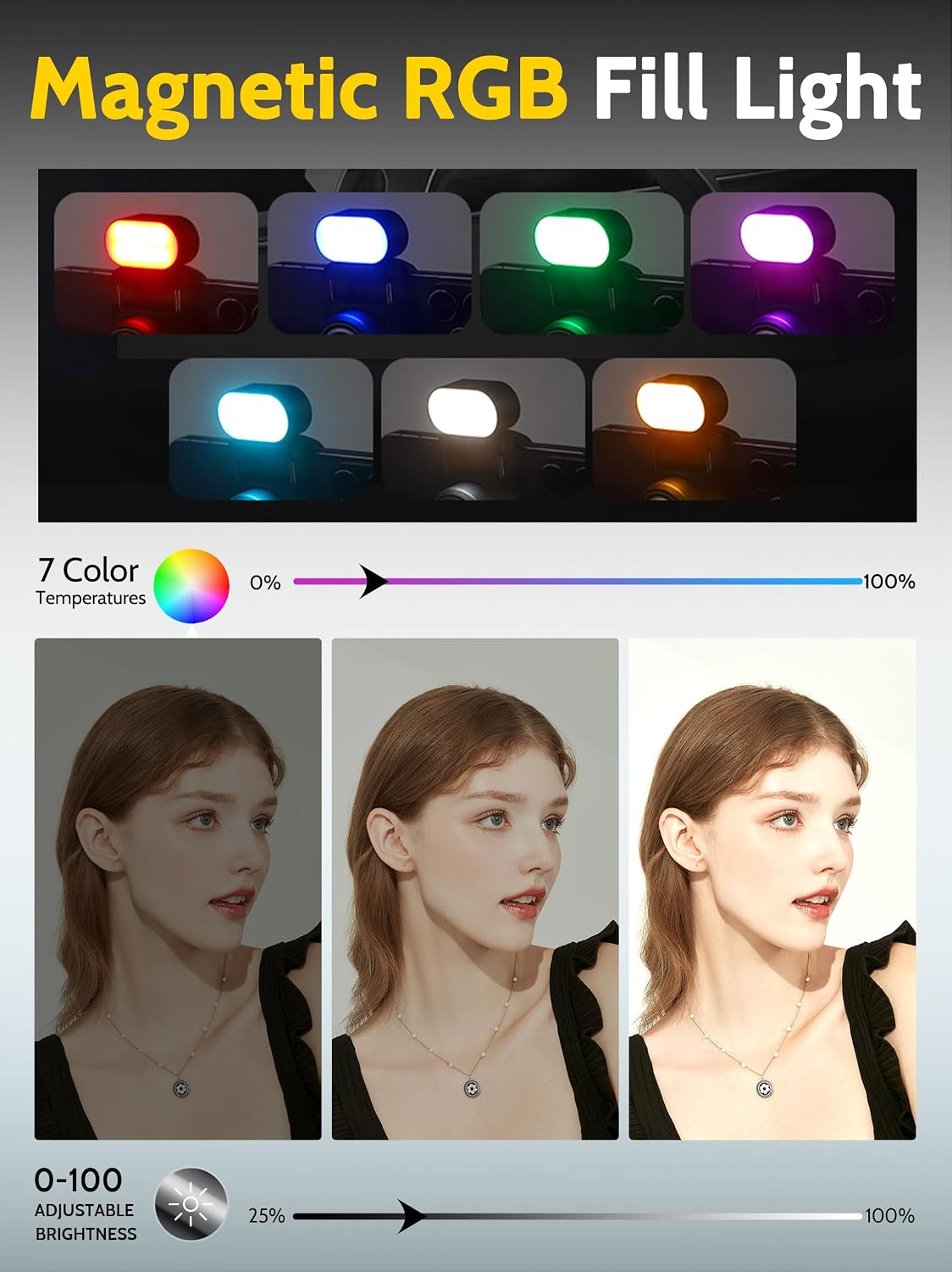 Thumbnail 4 de AOCHUAN Auto Face Tracking Tripod M2Pro Black: 4-in-1 Flexible Phone Studio