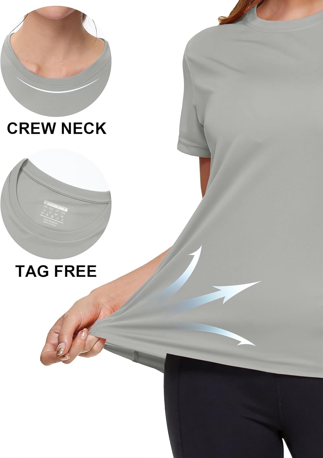 Detalle de MAGCOMSEN Women's Workout Shirt Polyester
