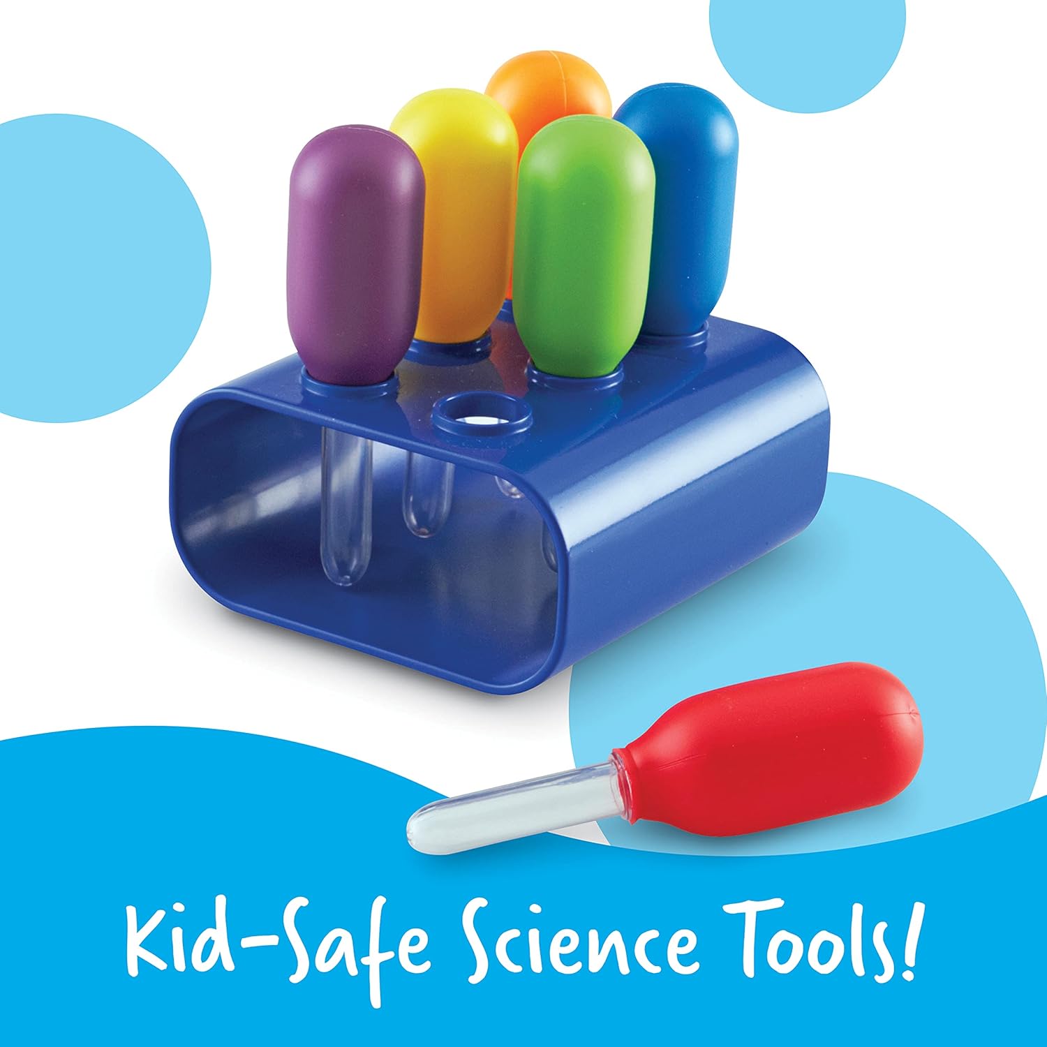 Detalle de Learning Resources Contagocce Jumbo con Supporto Primary Science – kit di contagocce per motricità fine e causa/effetto (3 Anni)
