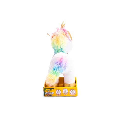 Detalle de CRAYOLA Colour Me Plush Unicorno: Peluche colorabile con 3 pennarelli lavabili, regalo creativo per bambini