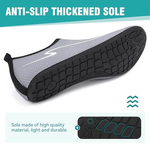 Detalle de Gitzing Water Shoes for Women & Men – Grey, UK 3.5 / EU 36