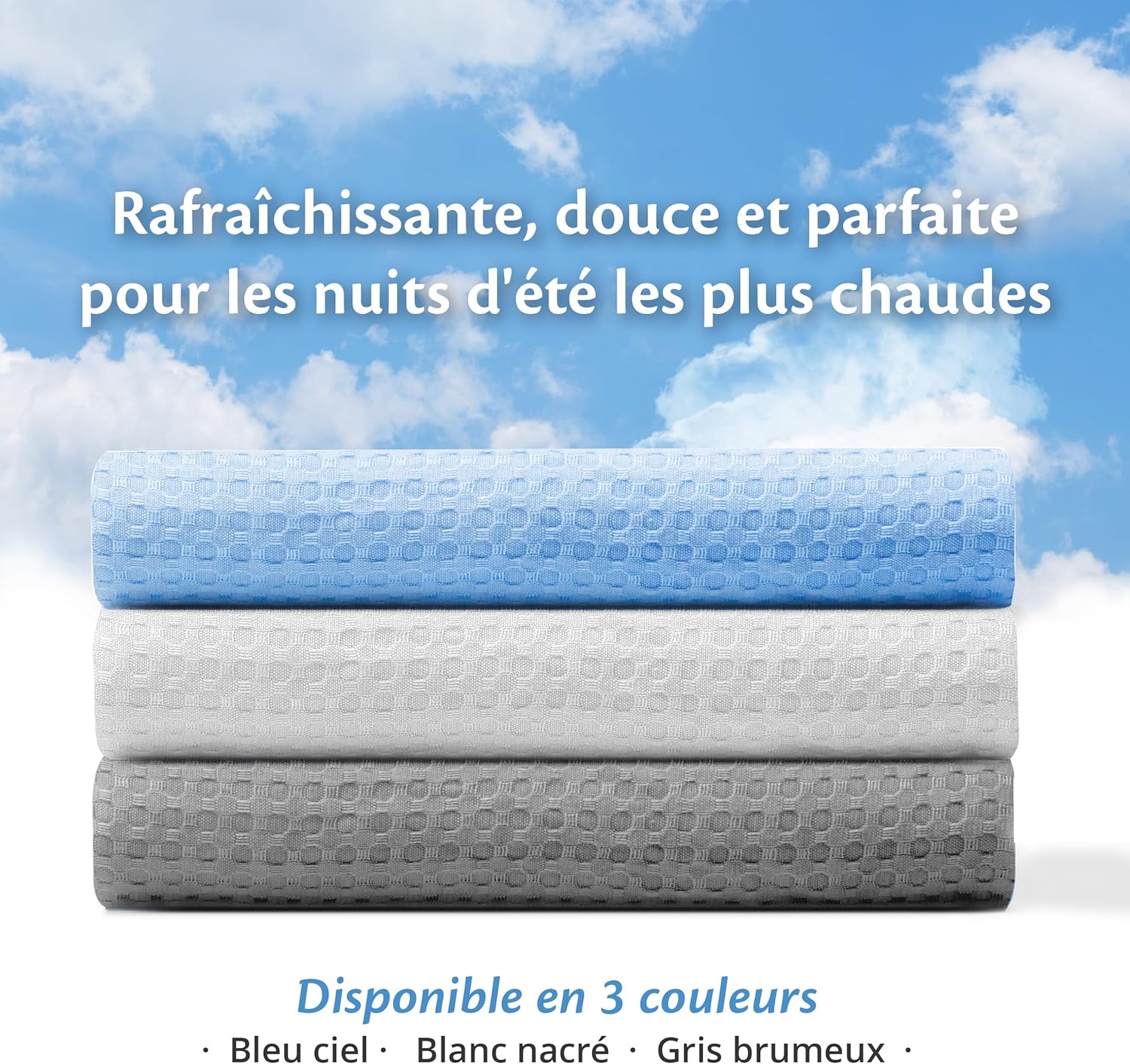 Thumbnail 6 de Ella Couverture rafraîchissante d’été adulte en Tencel (200x200 cm) blanc nacré, certifiée OEKO-TEX