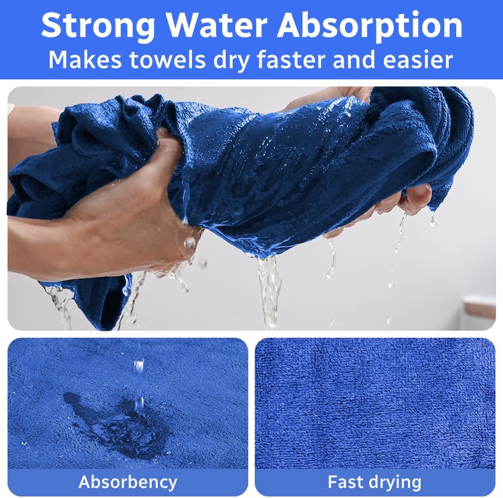 Thumbnail 4 de Adiwo asciugamani per cani in microfibra 140x70 cm (blu reale) – super assorbente ad asciugatura rapida