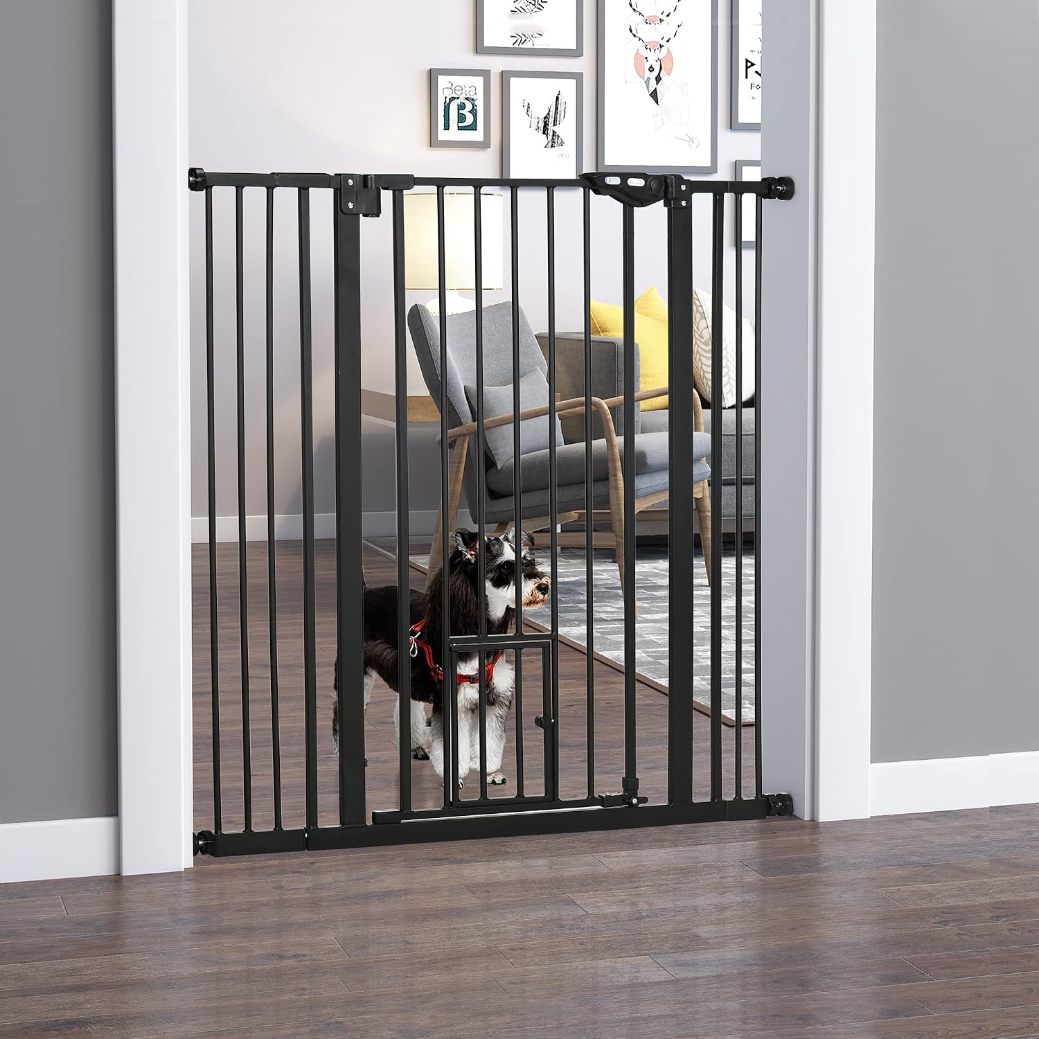 Detalle 2 de PawHut Barrera para Perros 74-101×104,1 cm