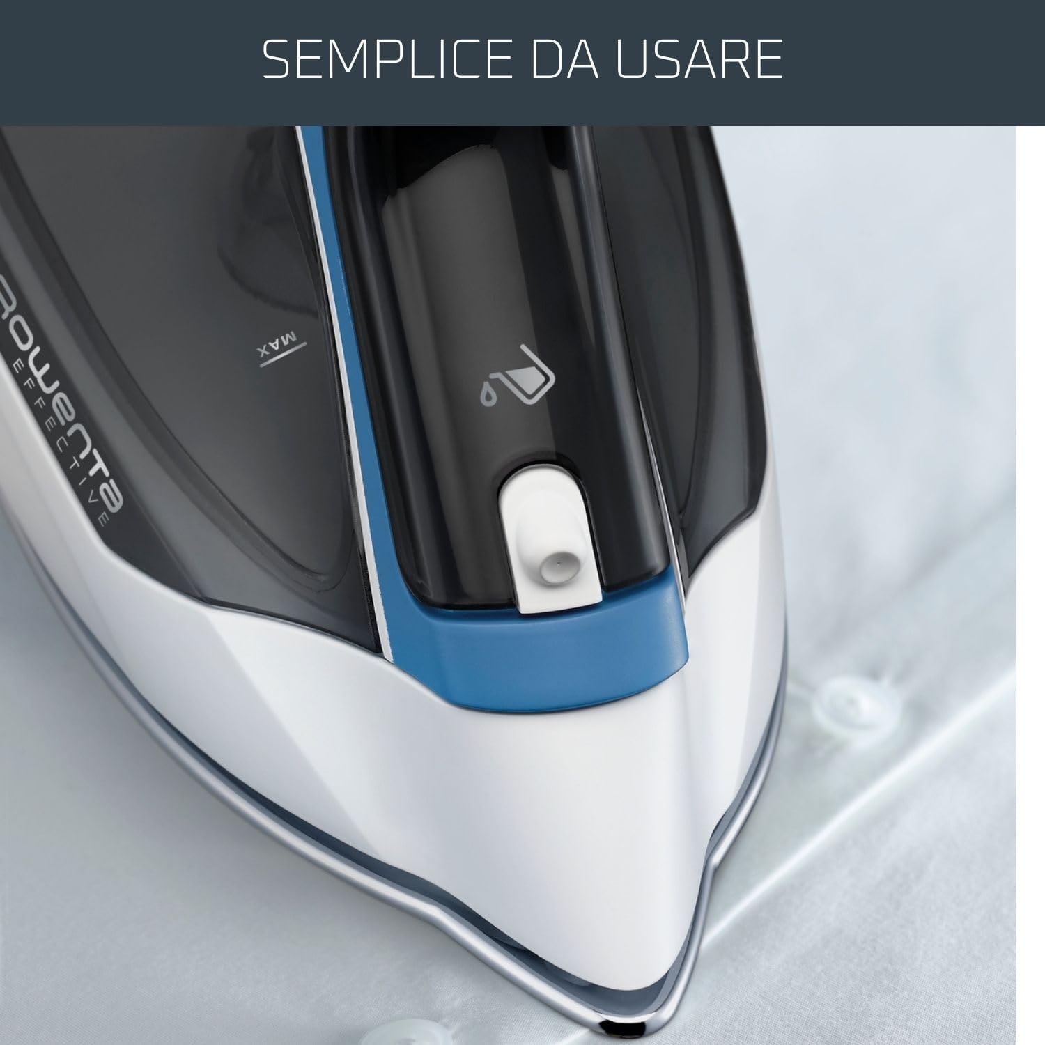 Detalle de Rowenta DX1531 Effective 2 Ferro da Stiro a Vapore: potenza 2200 W e anticalcare integrato