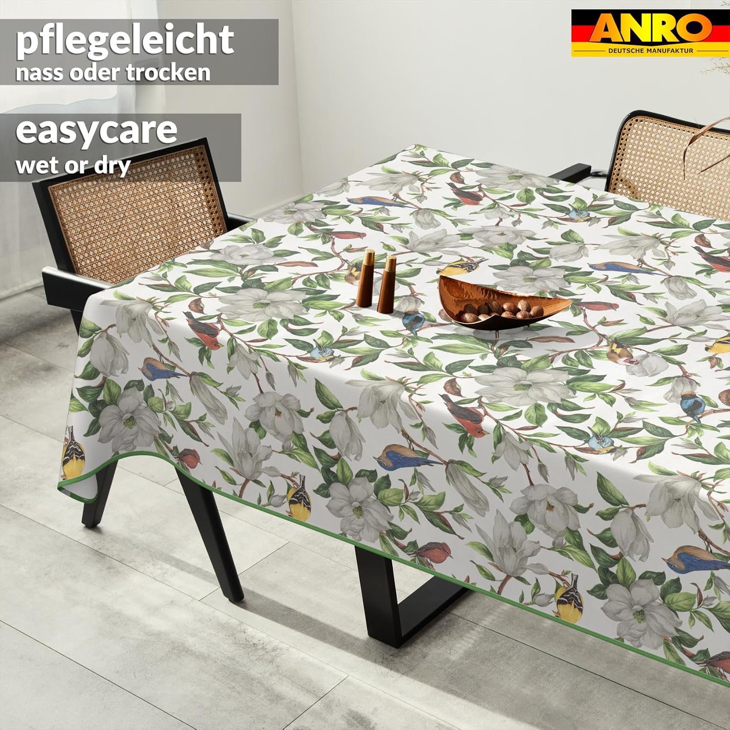 Thumbnail 6 de ANRO obrus ceratowy 240 × 140 cm, PVC, efekt lotosu, obszyty