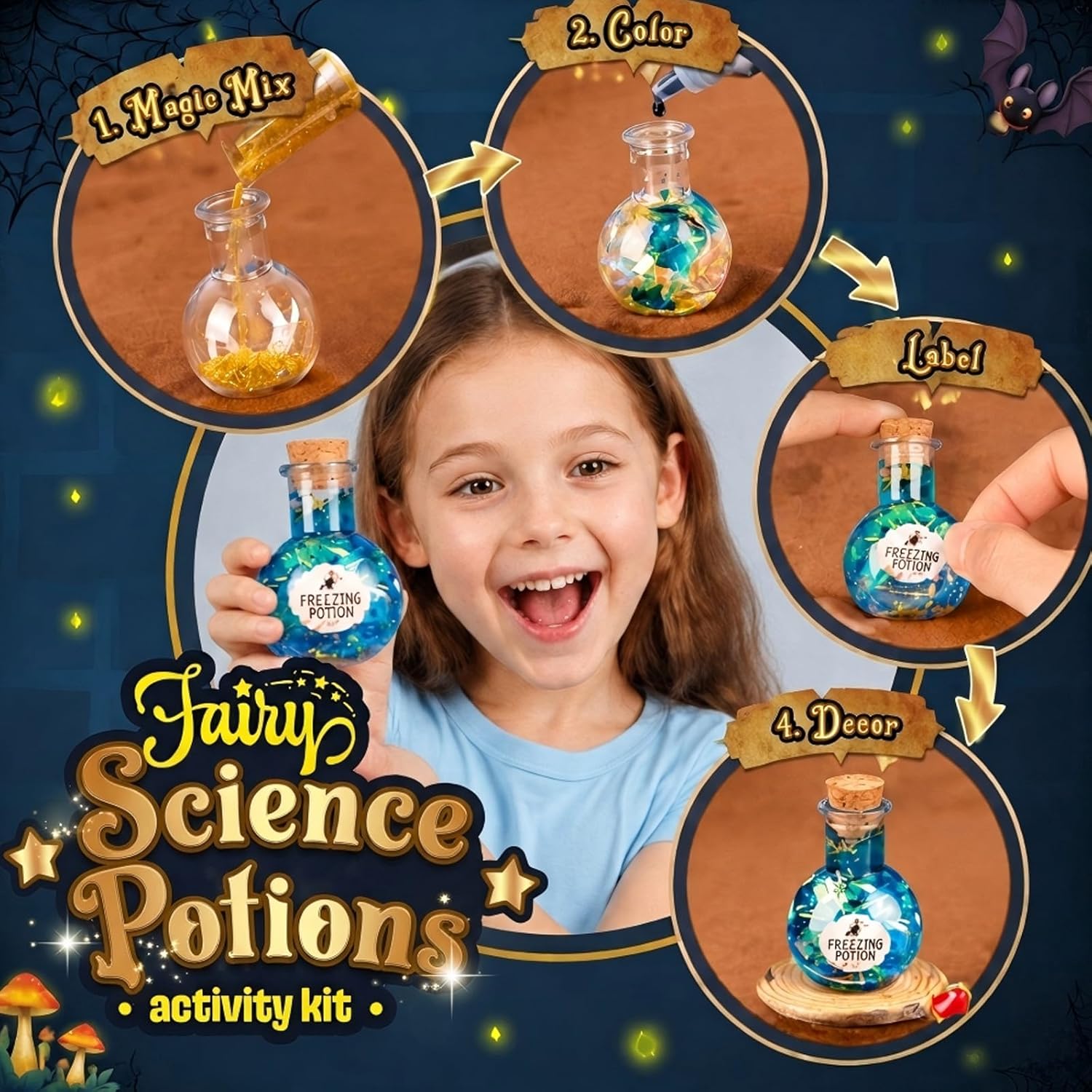 Detalle de Kits de potions sorcier pour enfants — Mélange 20+ potions magiques avec un pot magique