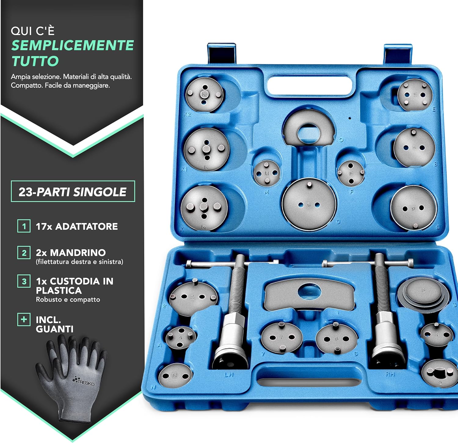 Thumbnail 2 de Set di ripristino pistone del freno TRESKO 22 pezzi – universale, per freni a disco