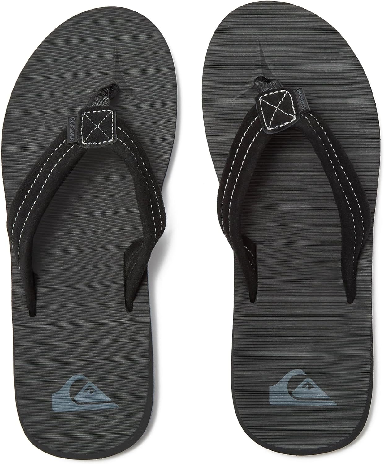 Detalle de Quiksilver Carver Suede Sandalo da Uomo: Sandalo infradito sportivo con supporto all'arco
