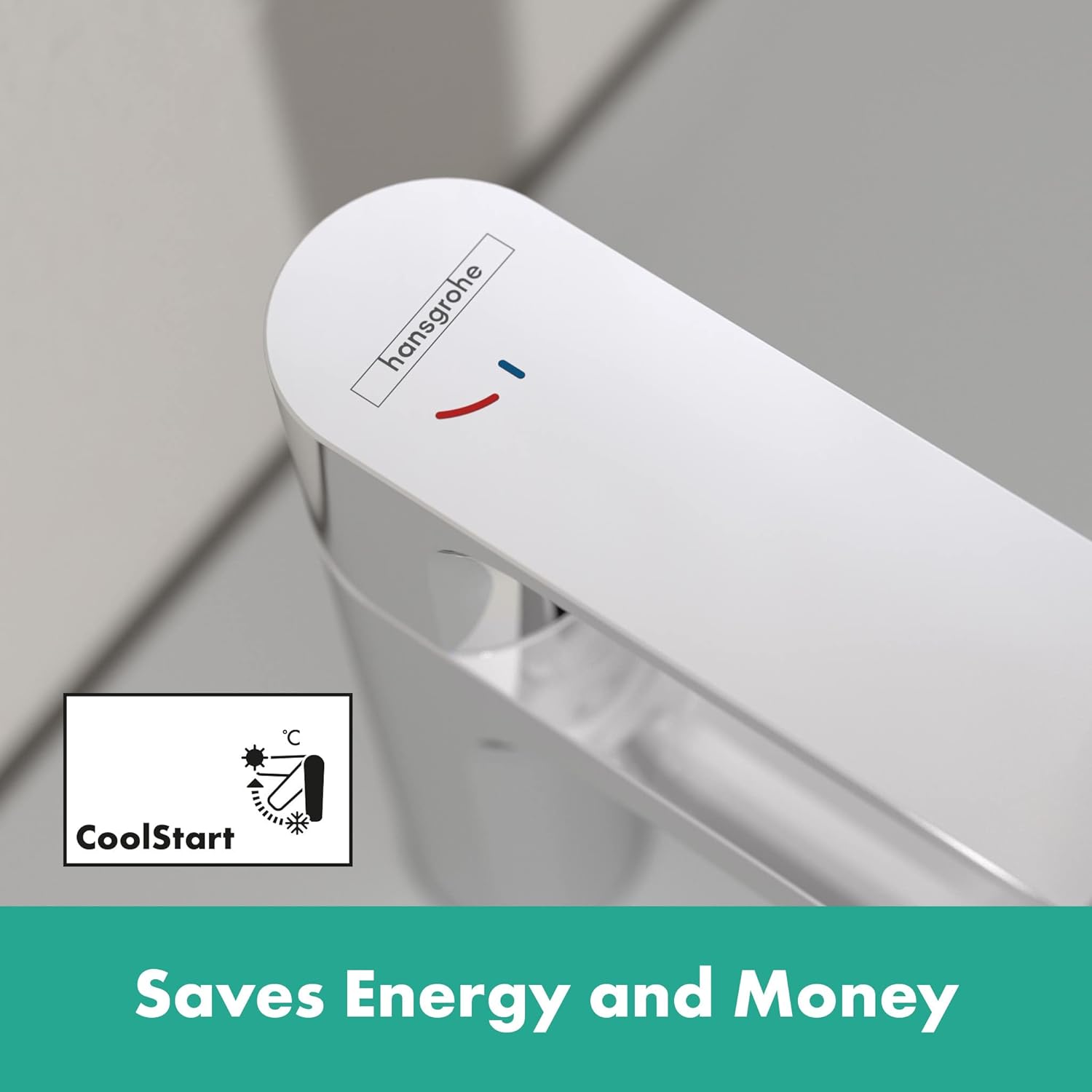 Thumbnail 3 de Hansgrohe Rebris S – Mitigeur de lavabo sans tirette ni vidage, économie d'énergie et d'eau, hauteur sous bec 109 mm