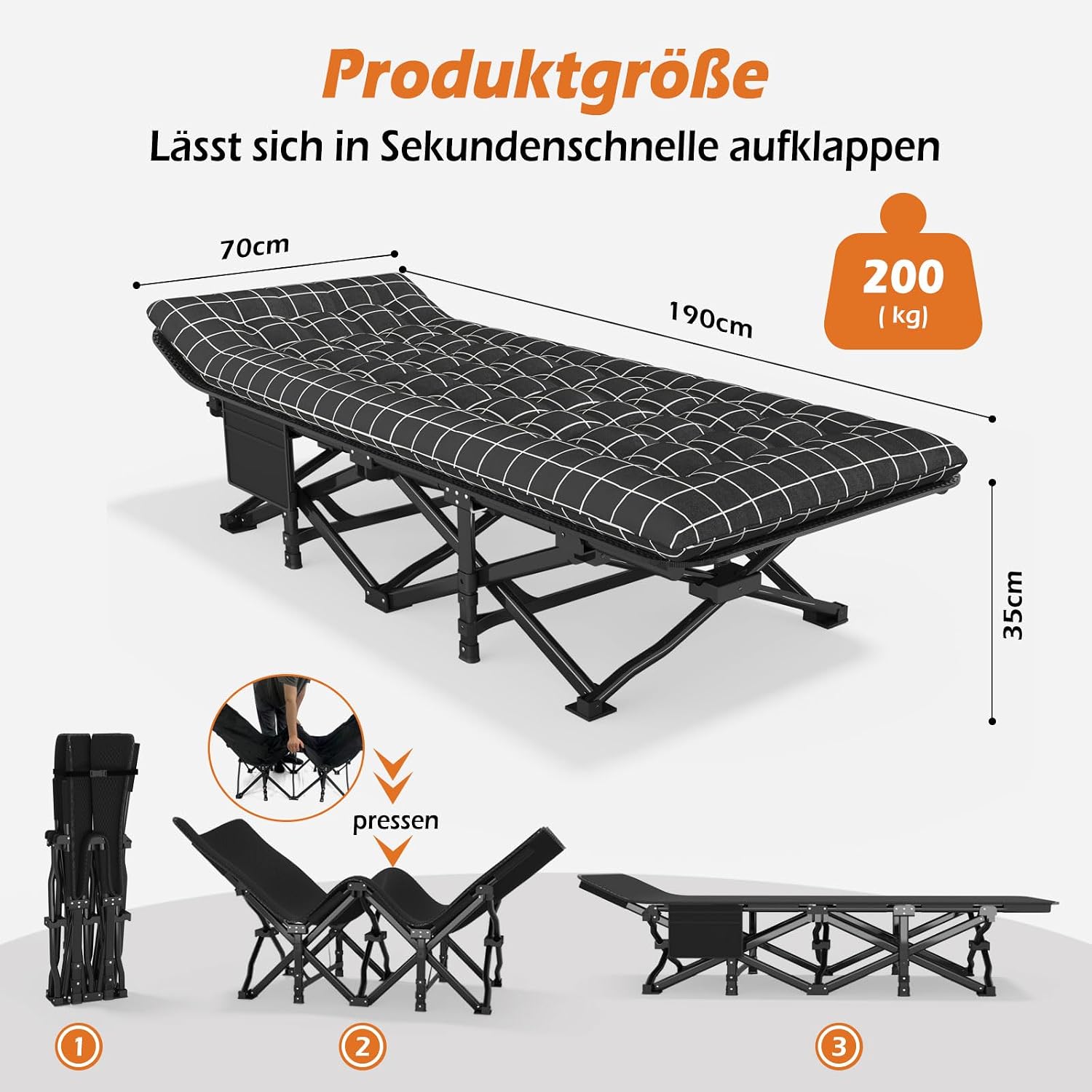Thumbnail 2 de ATORPOK SHOP Campingbett feldbett klappbar