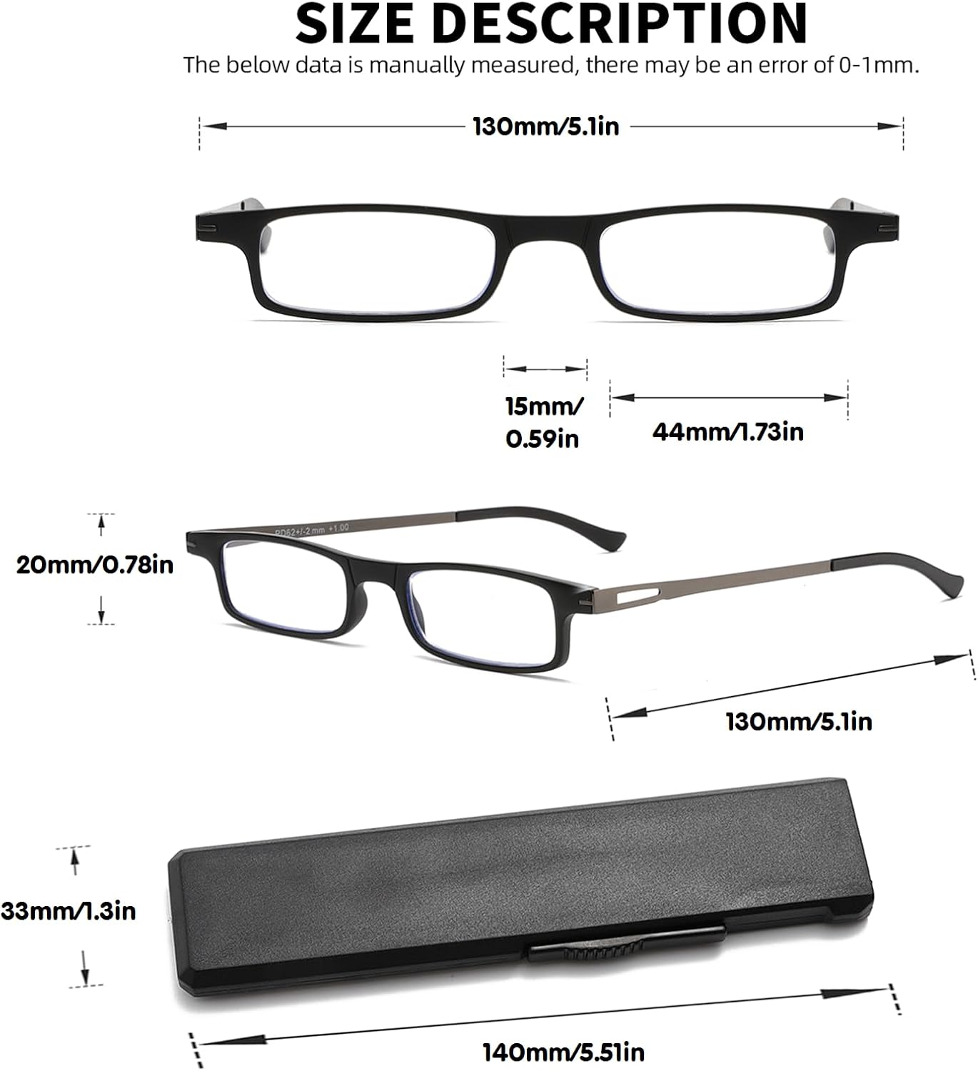 Thumbnail 4 de OWTXIS Ultradünne faltbare Lesebrille mit Blaulichtfilter – kompakt, leicht & tragbar