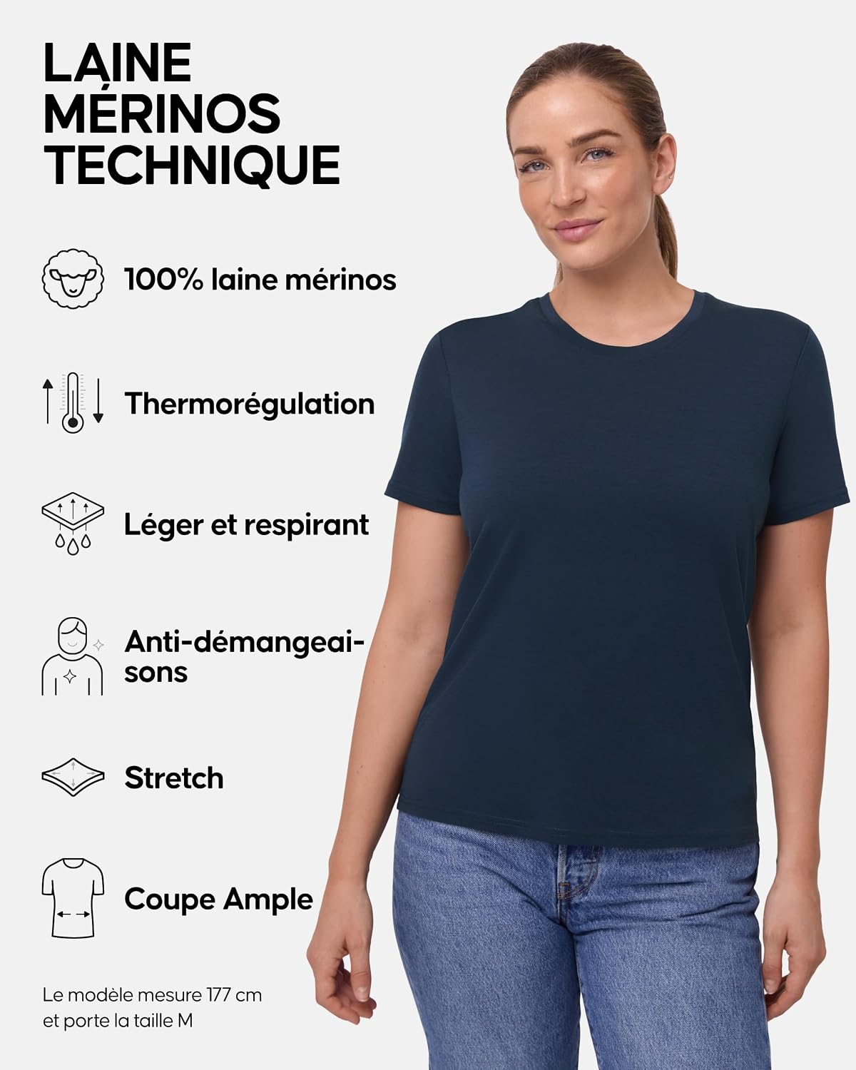Detalle 2 de DANISH ENDURANCE T-Shirt 100% Laine Mérinos 2‑pièces