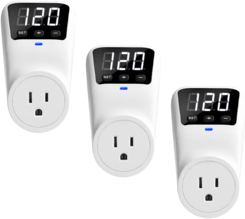 Detalle de Treybair 3-Pack Appliance Surge Protectors, 1800J, Adjustable 80–140V