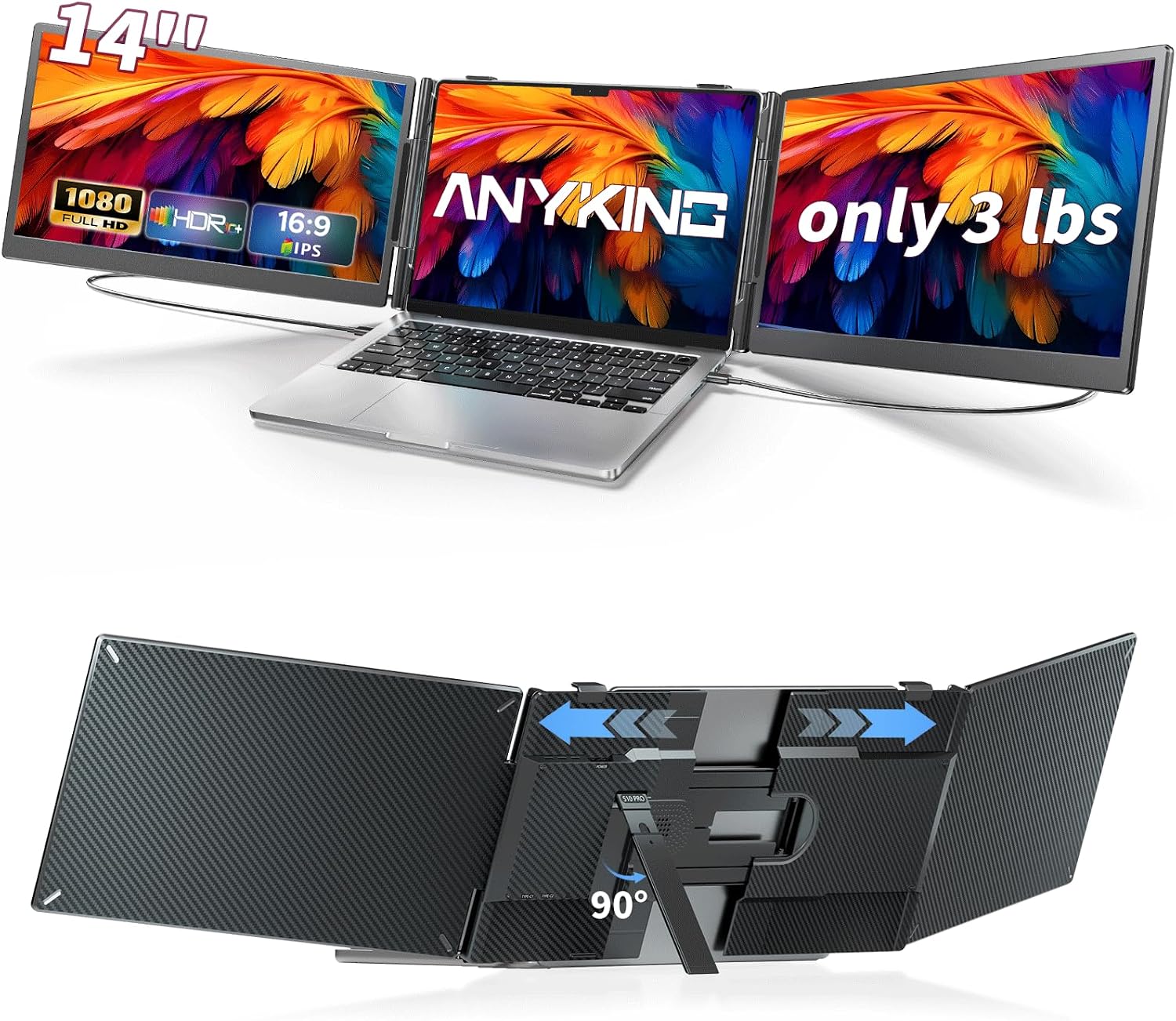 Anyking Laptop Screen Extender 14-inch