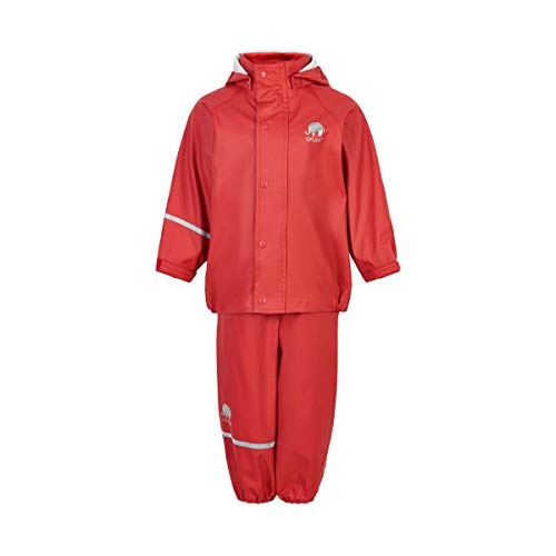 Celavi Basic Rainwear Set - Giacca impermeabile unisex PU rosso Baked Apple 99/107 cm (3-4 Jahre)