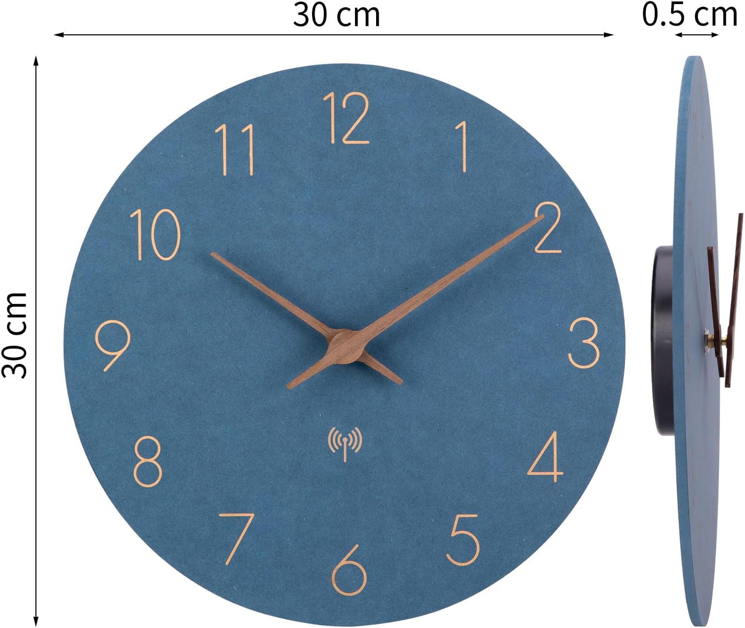 Thumbnail 6 de ACCSHINE Horloge Murale silencieusement radiogestuurde wandklok 30 cm