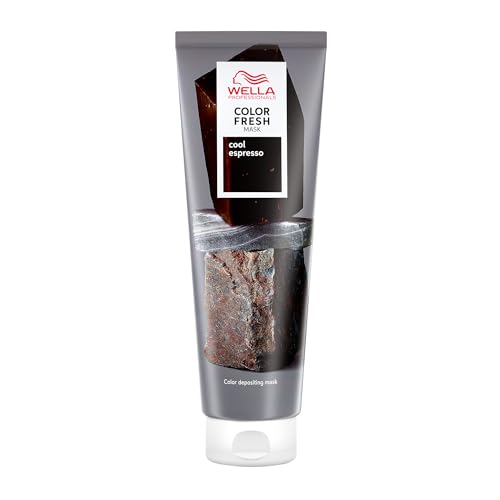 Detalle de Wella Professionals Color Fresh Mask Cool Espresso – Haarkur mit Avocadoöl für dunkles bis schwarzes Haar