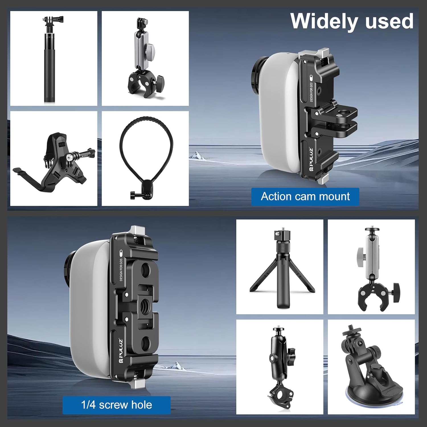 Detalle de PULUZ Magnetic Quick-Release Base Mount for Insta360 GO3