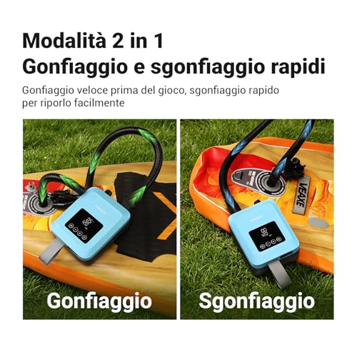 Thumbnail 7 de CooSpo Pompa elettrica verticale per SUP: gonfiaggio ad alta pressione fino a 20 psi