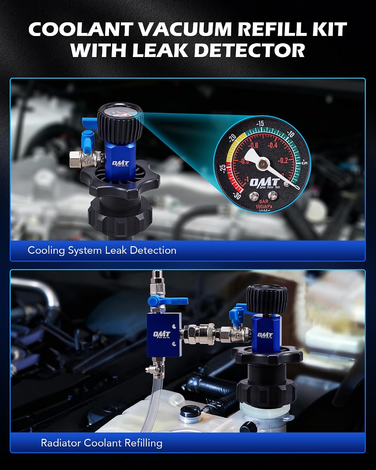 Detalle 2 de Orion Motor Tech Coolant Vacuum Kit 5-adapter 🛠