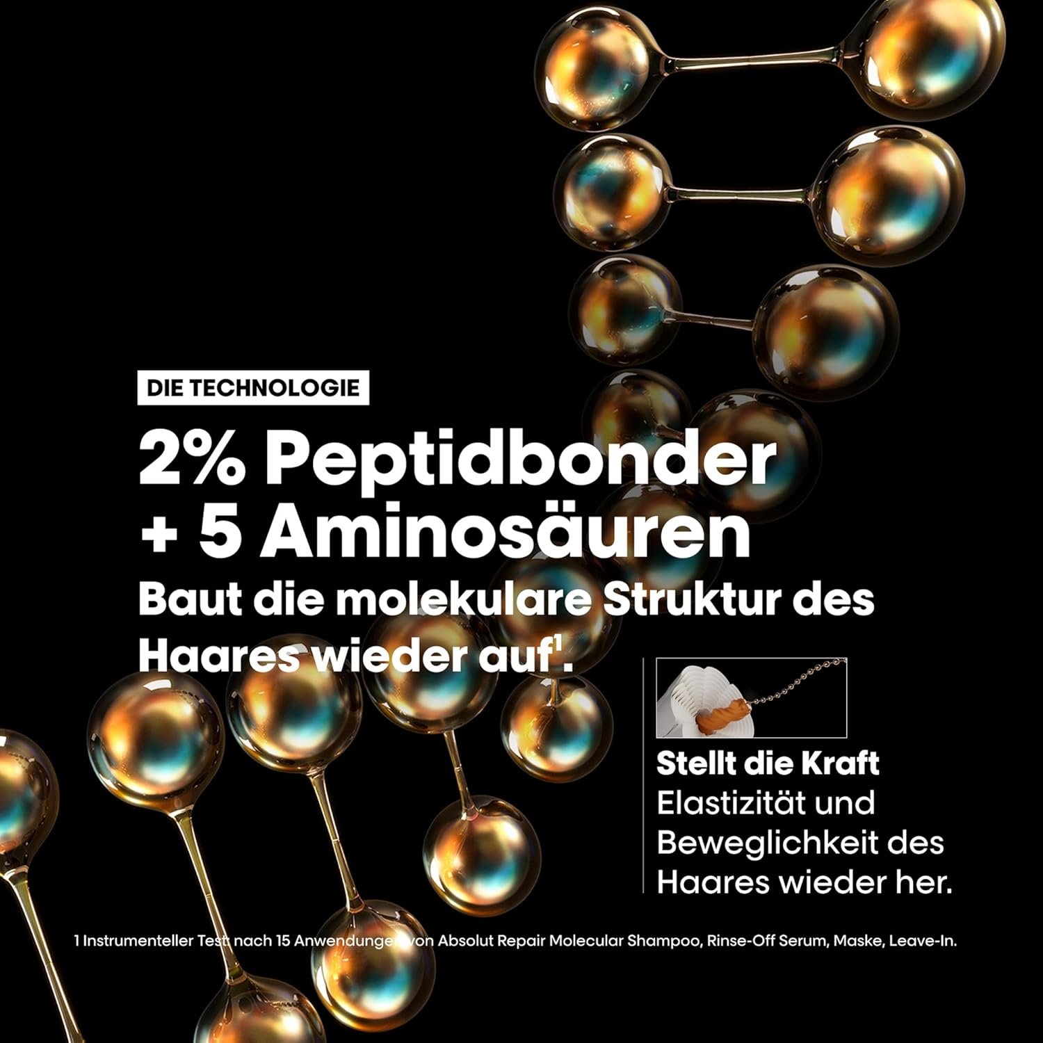 Detalle 2 de L'Oréal Professionnel Absolut Repair Molecular Leave-In für stark strukturgeschädigtes Haar